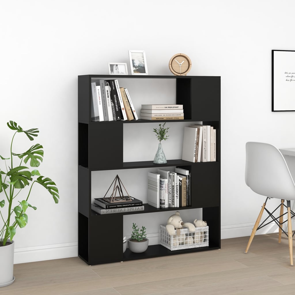 Libreria/Divisorio Nero 100x24x124 cm | homemem39