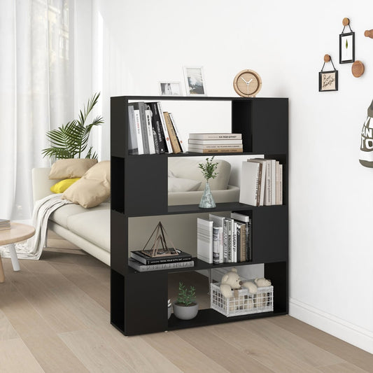 Libreria/Divisorio Nero 100x24x124 cm | homemem39