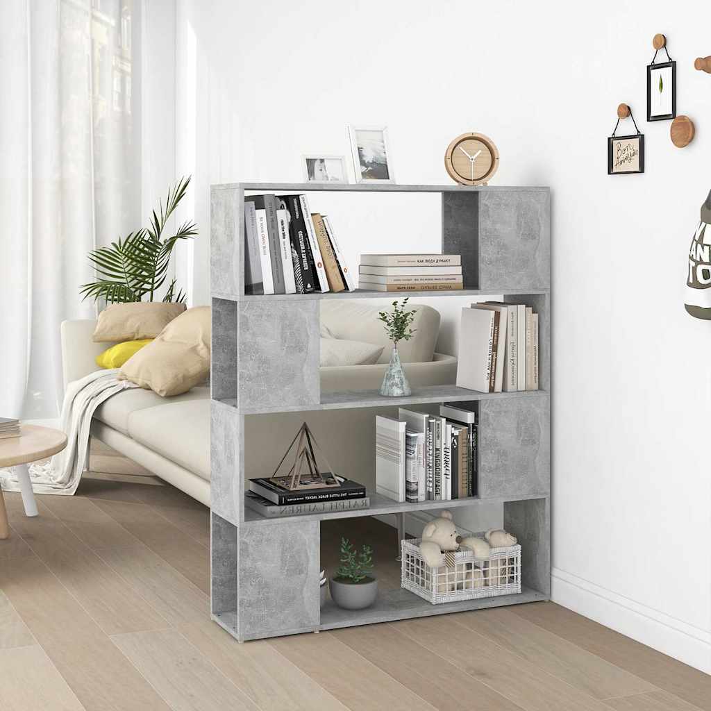 Libreria/Divisorio Grigio Cemento 100x24x124 cm