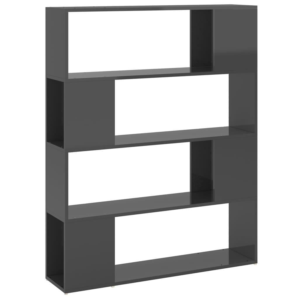 Libreria/Divisorio Grigio Lucido 100x24x124 cm | homemem39
