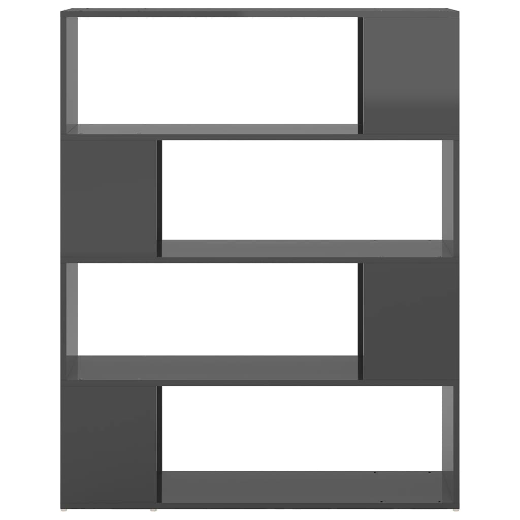 Libreria/Divisorio Grigio Lucido 100x24x124 cm | homemem39