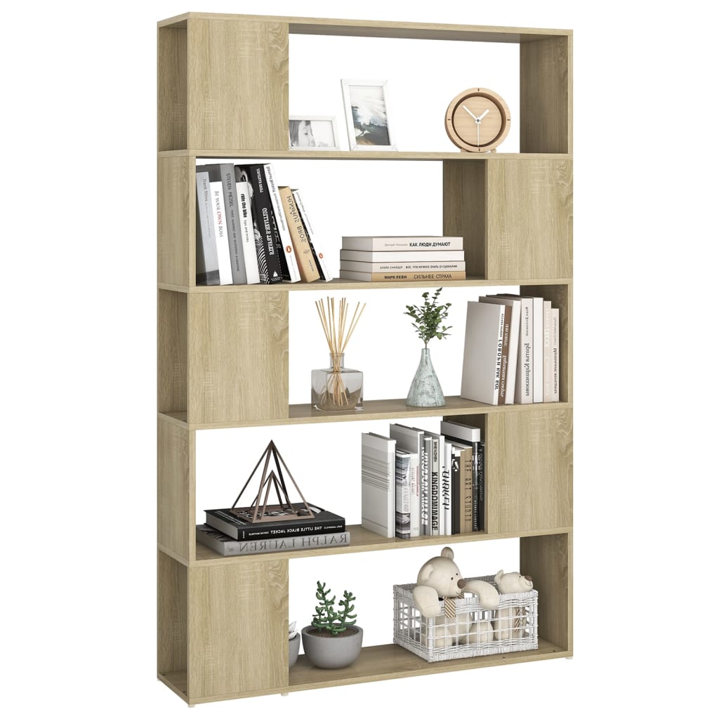 Libreria/Divisorio Rovere Sonoma 100x24x155 cm in Truciolato | homemem39
