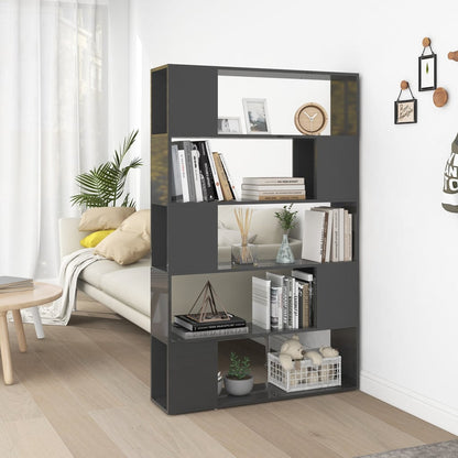 Libreria/Divisorio Grigio Lucido in Legno Multistrato | homemem39