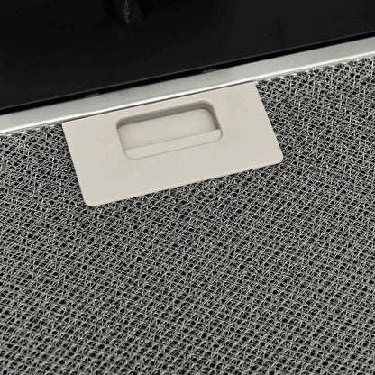 Cappa a Parete 60 cm in Acciaio e Vetro Temperato Nero - homemem39