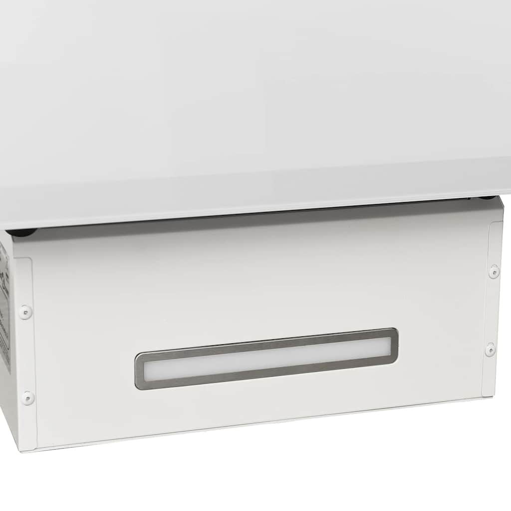 Cappa a Parete 90 cm in Acciaio e Vetro Temperato Bianco - homemem39