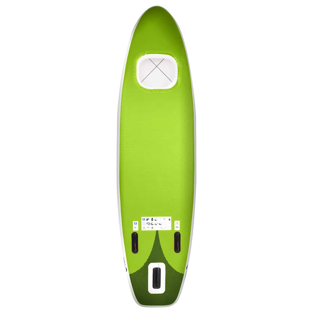 Set Tavola da SUP Gonfiabile Verde 300x76x10 cm