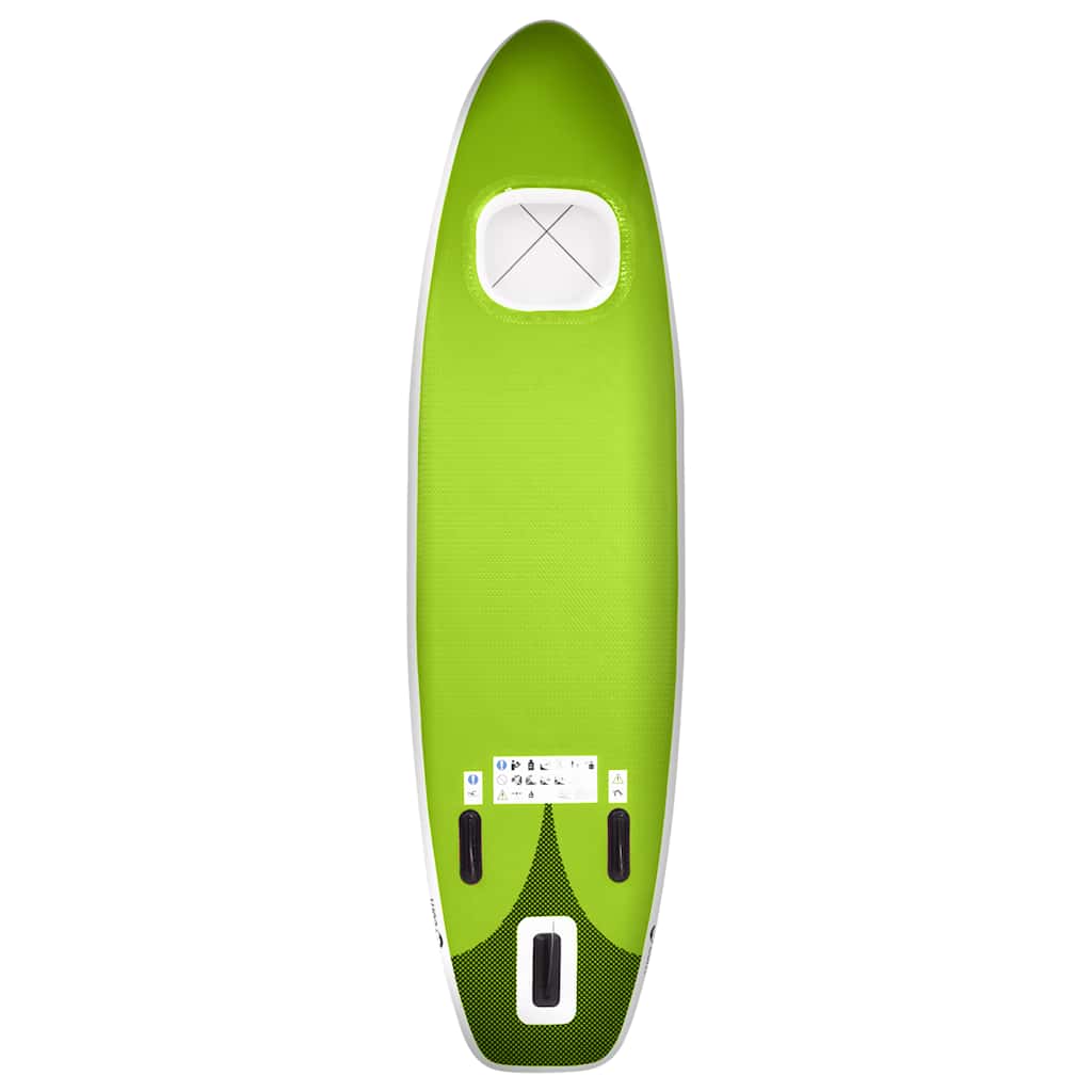 Set Tavola SUP Gonfiabile Verde 330x76x10 cm
