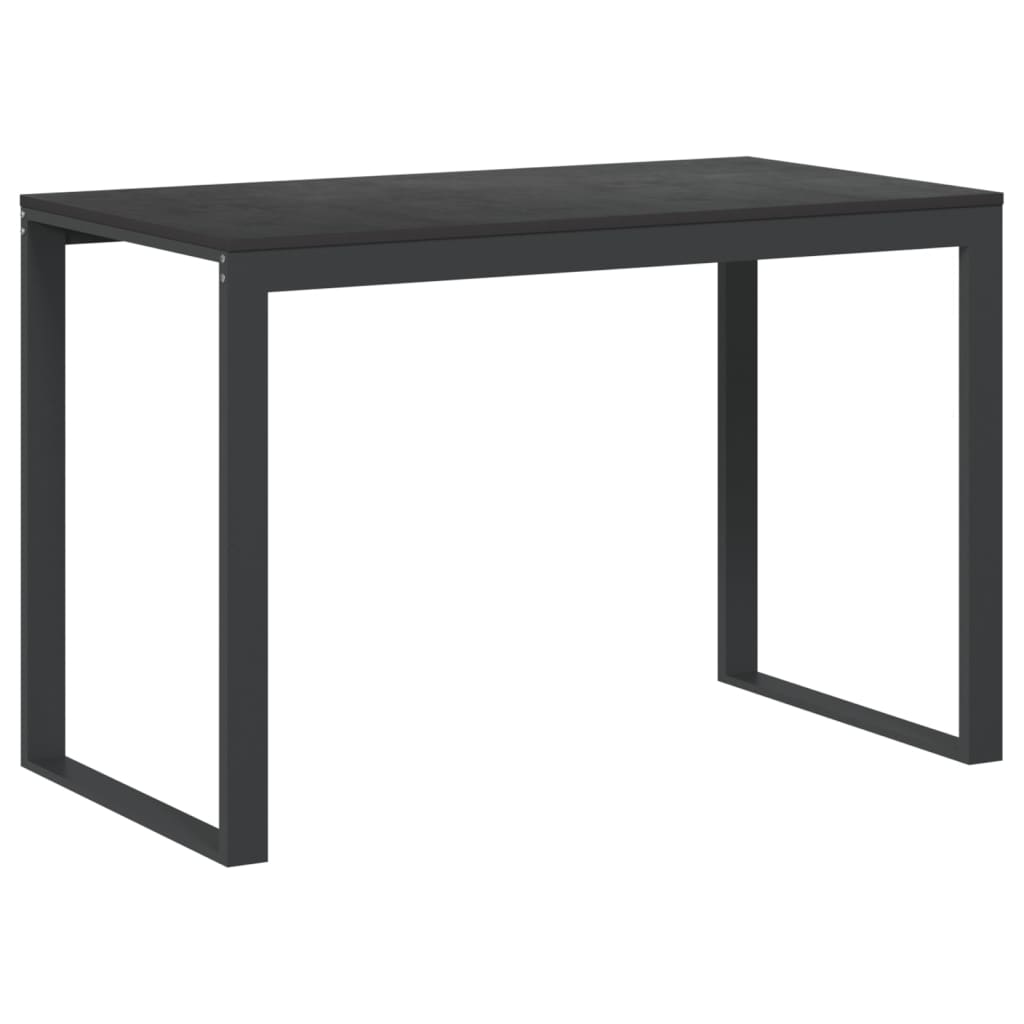 Scrivania per Computer Nera 110x60x73 cm in Legno Multistrato