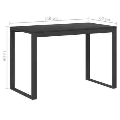 Scrivania per Computer Nera 110x60x73 cm in Legno Multistrato | homemem39