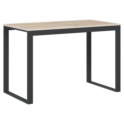 Scrivania Computer Nera e Rovere 110x60x73 cm Legno Multistrato - homemem39