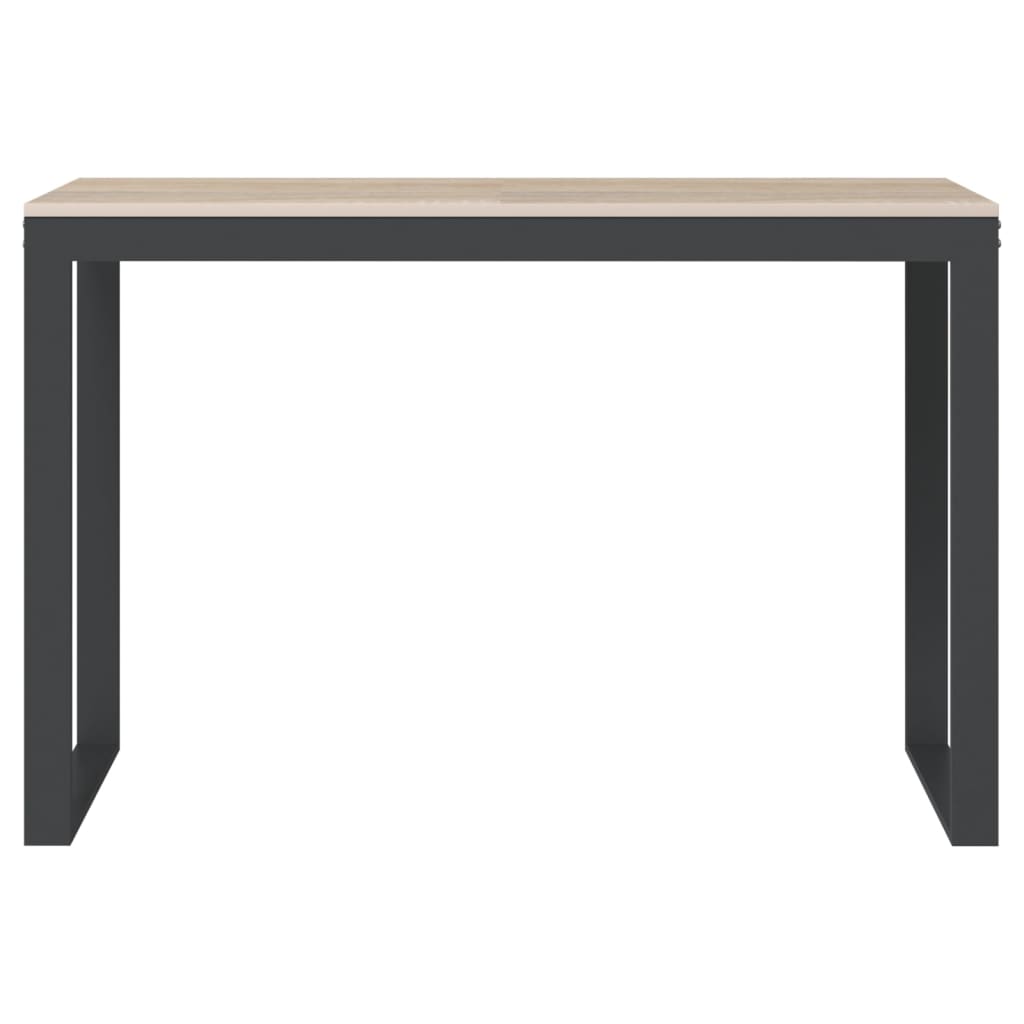 Scrivania Computer Nera e Rovere 110x60x73 cm Legno Multistrato - homemem39