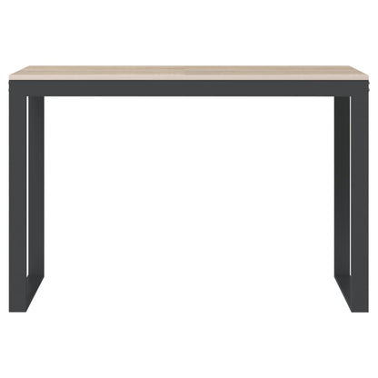Scrivania Computer Nera e Rovere 110x60x73 cm Legno Multistrato - homemem39