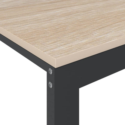 Scrivania Computer Nera e Rovere 110x60x73 cm Legno Multistrato | homemem39