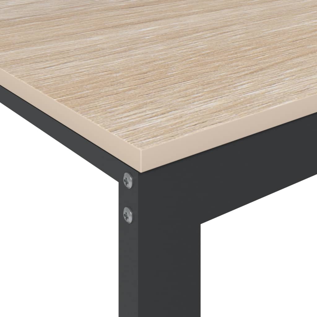 Scrivania Computer Nera e Rovere 110x60x73 cm Legno Multistrato - homemem39