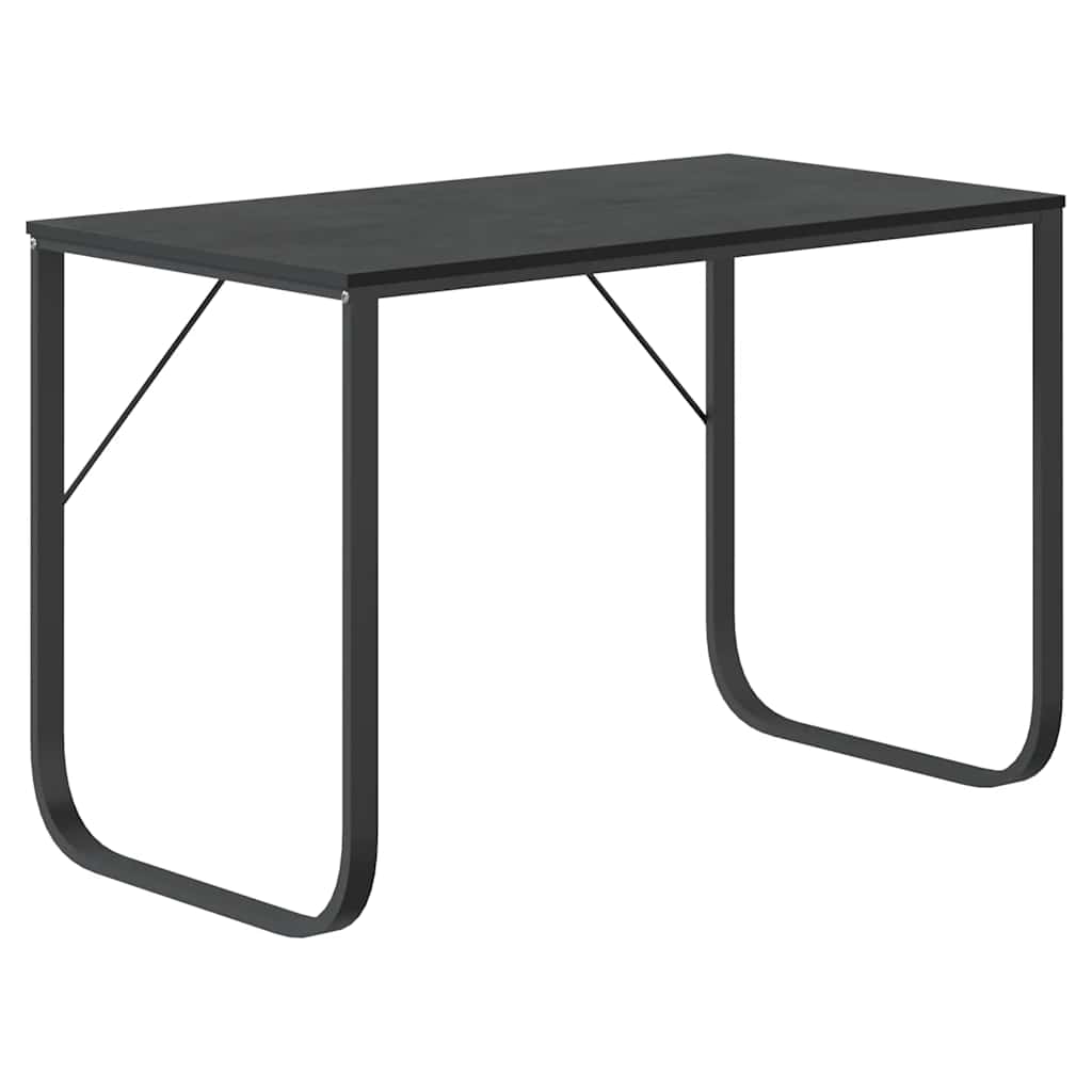 Scrivania per Computer Nera 110x60x73 cm in Legno Multistrato | homemem39