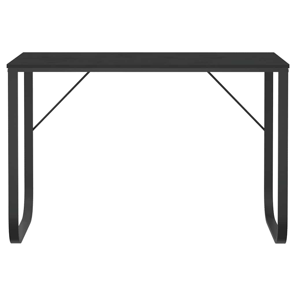 Scrivania per Computer Nera 110x60x73 cm in Legno Multistrato | homemem39