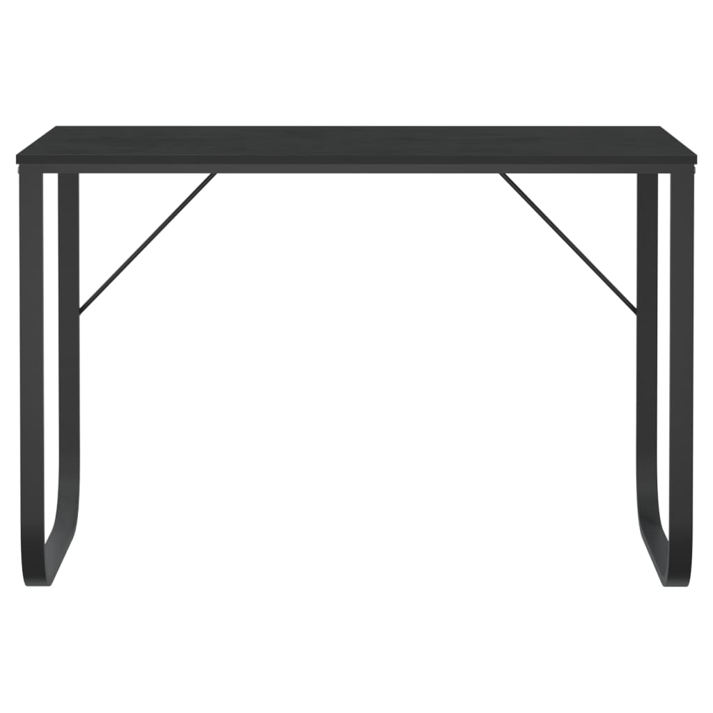 Scrivania per Computer Nera 110x60x73 cm in Legno Multistrato - homemem39