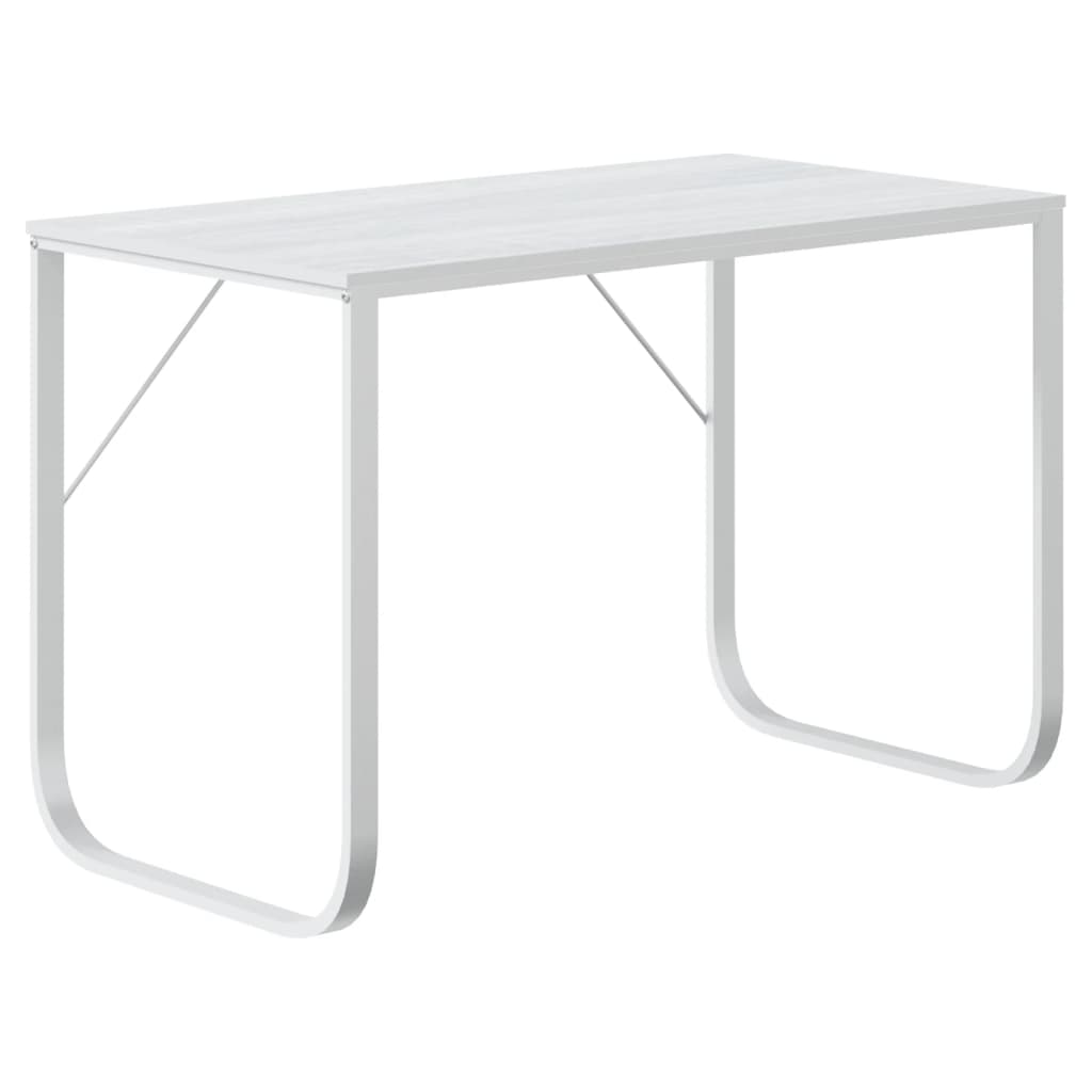 Scrivania per Computer Bianca 110x60x73 cm in Legno Multistrato | homemem39