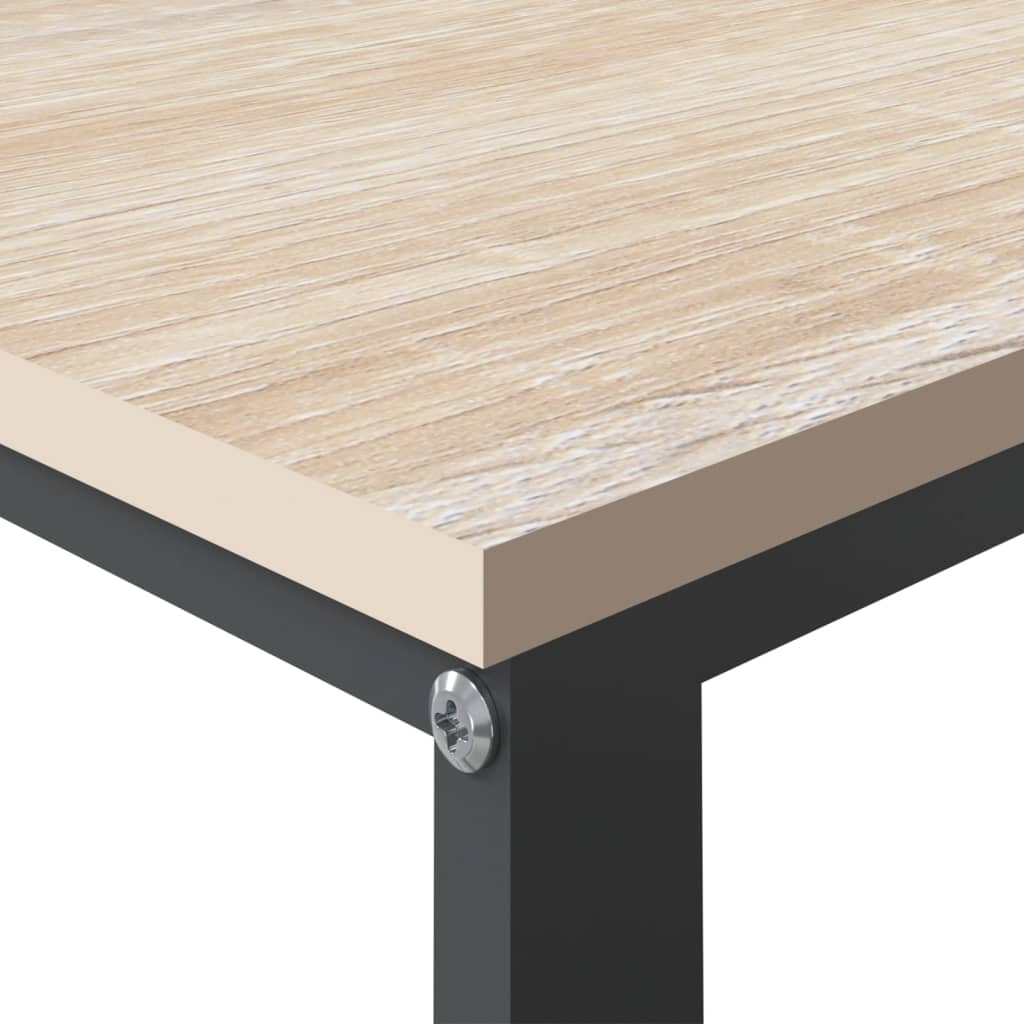 Scrivania Computer Nera e Rovere 110x60x73 cm Legno Multistrato - homemem39
