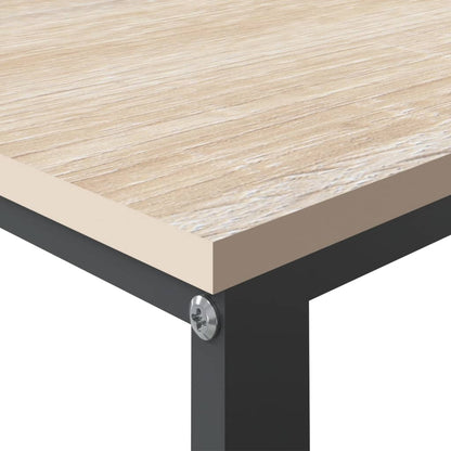 Scrivania Computer Nera e Rovere 110x60x73 cm Legno Multistrato - homemem39