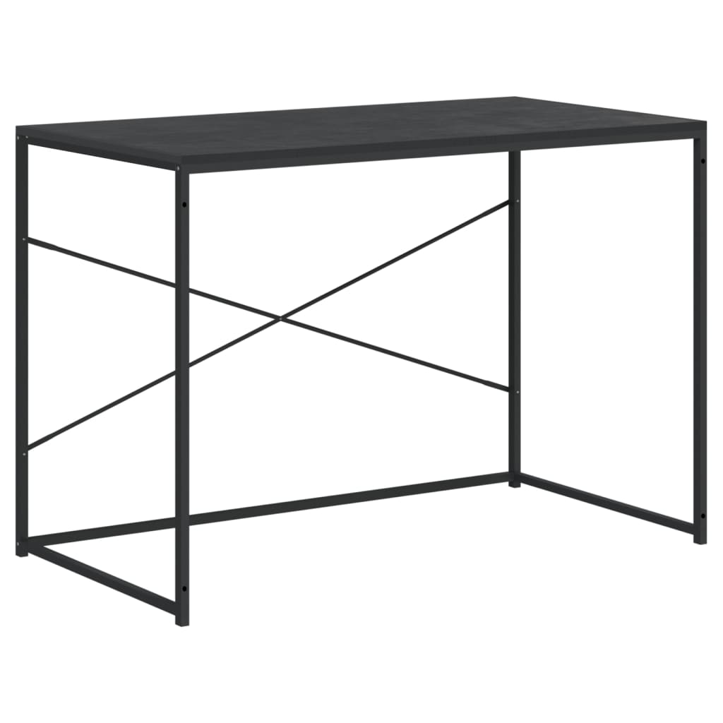 Scrivania per Computer Nera 110x60x70 cm in Legno Multistrato | homemem39