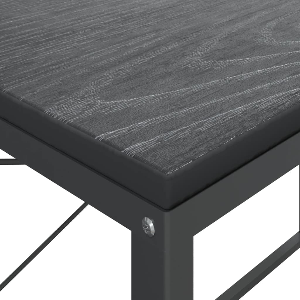 Scrivania per Computer Nera 110x60x70 cm in Legno Multistrato | homemem39