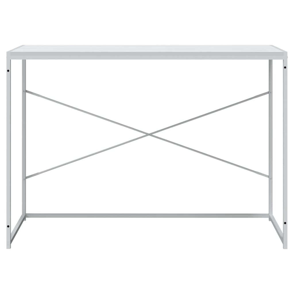 Scrivania per Computer Bianca 110x60x70 cm in Truciolato | homemem39