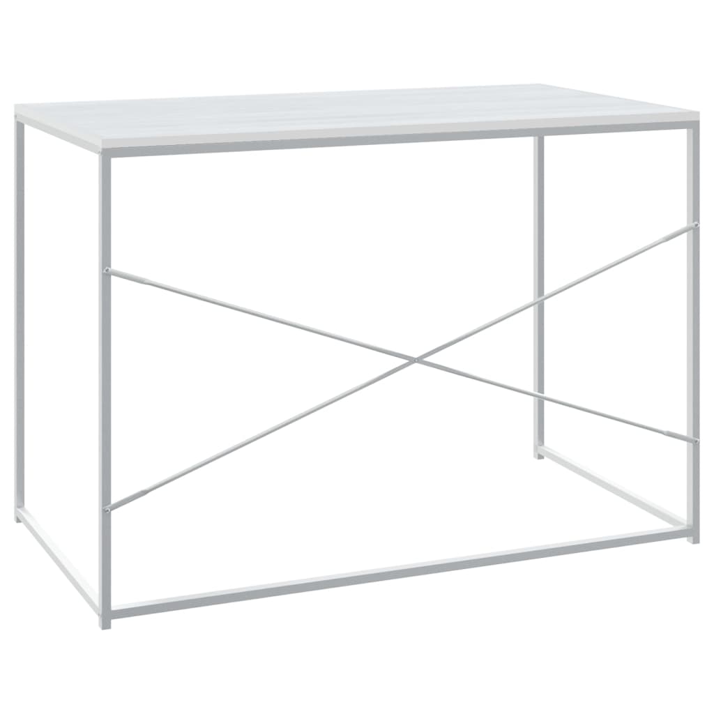 Scrivania per Computer Bianca 110x60x70 cm in Truciolato - homemem39