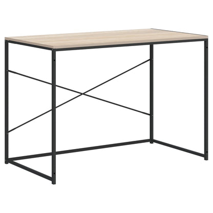 Scrivania Computer Nera e Rovere 110x60x70cm Legno Multistrato - homemem39