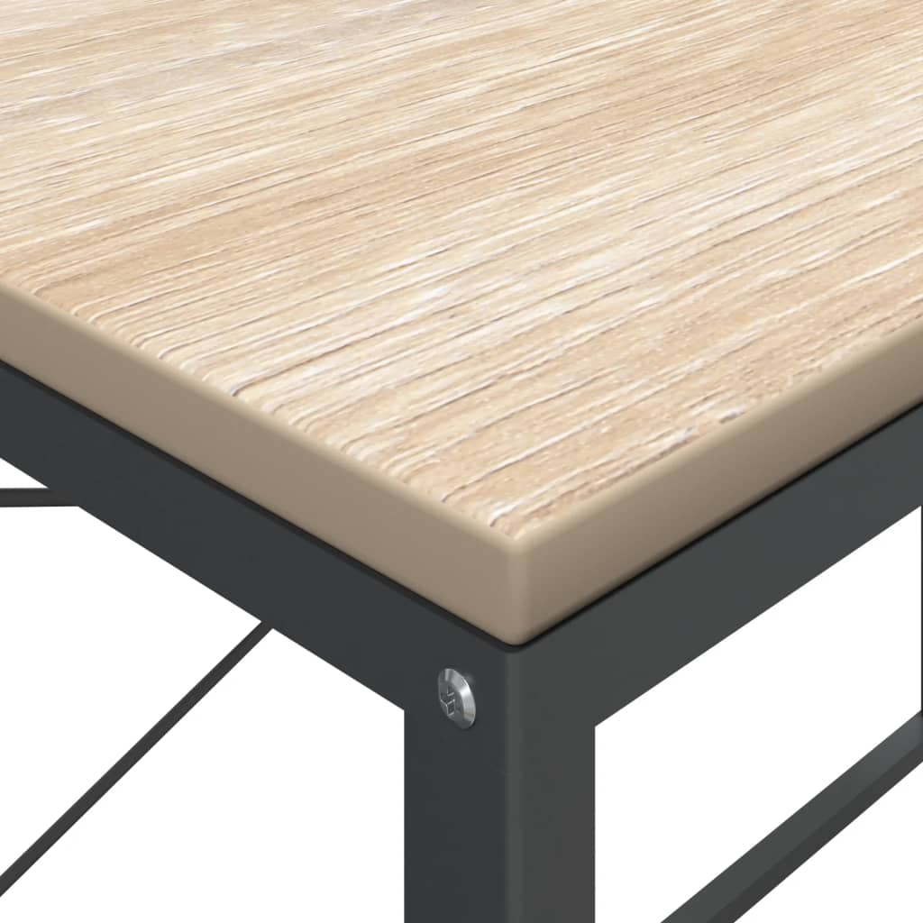 Scrivania Computer Nera e Rovere 110x60x70cm Legno Multistrato - homemem39