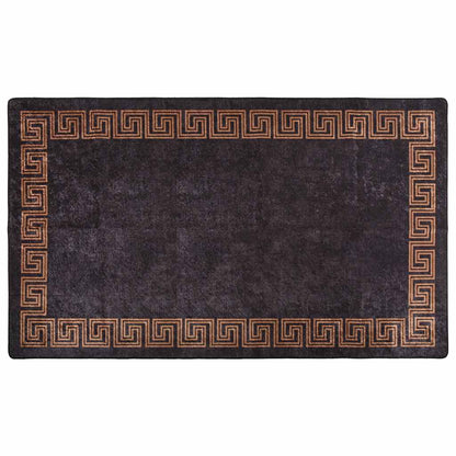 Tappeto Lavabile 190x300 cm Nero e Oro Antiscivolo - homemem39