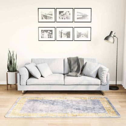 Tappeto Lavabile 80x150 cm Grigio Antiscivolo - homemem39