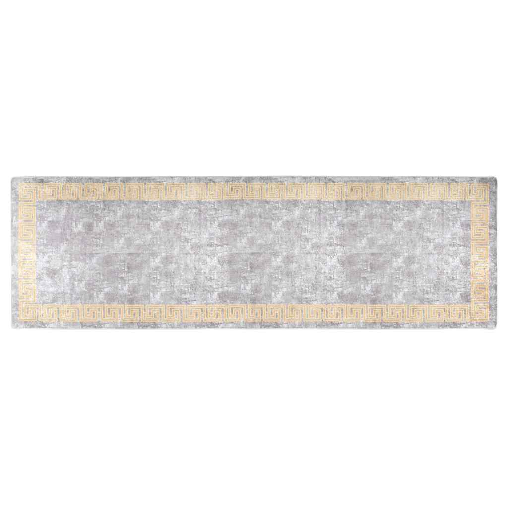Tappeto Lavabile 80x300 cm Grigio Antiscivolo - homemem39