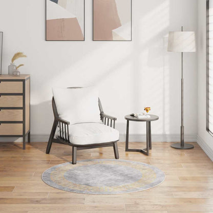 Tappeto Lavabile φ120 cm Grigio Antiscivolo - homemem39