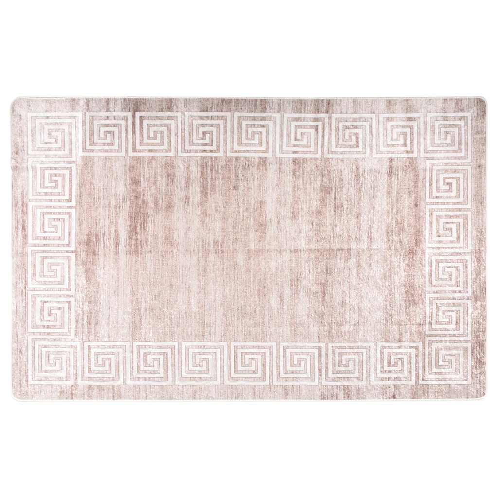 Tappeto Lavabile 80x150 cm Beige Antiscivolo - homemem39