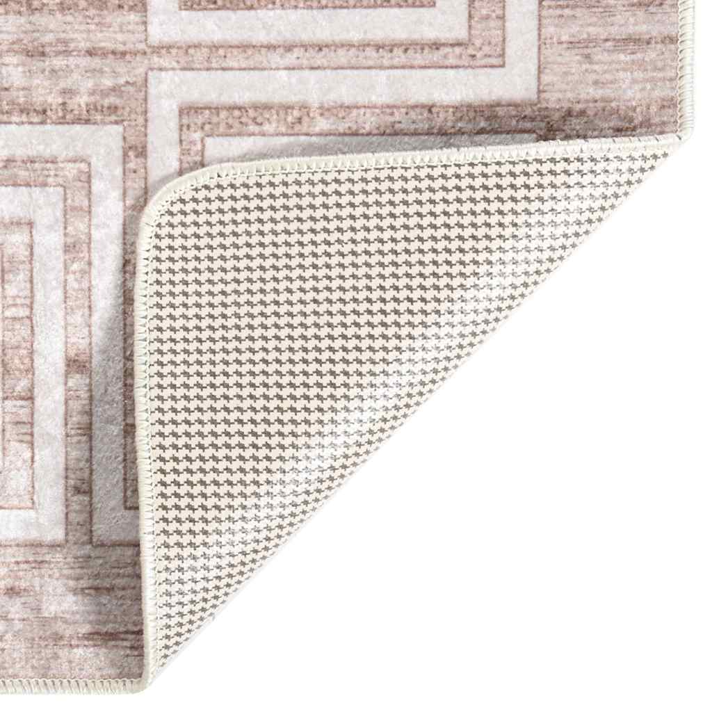 Tappeto Lavabile 80x150 cm Beige Antiscivolo - homemem39