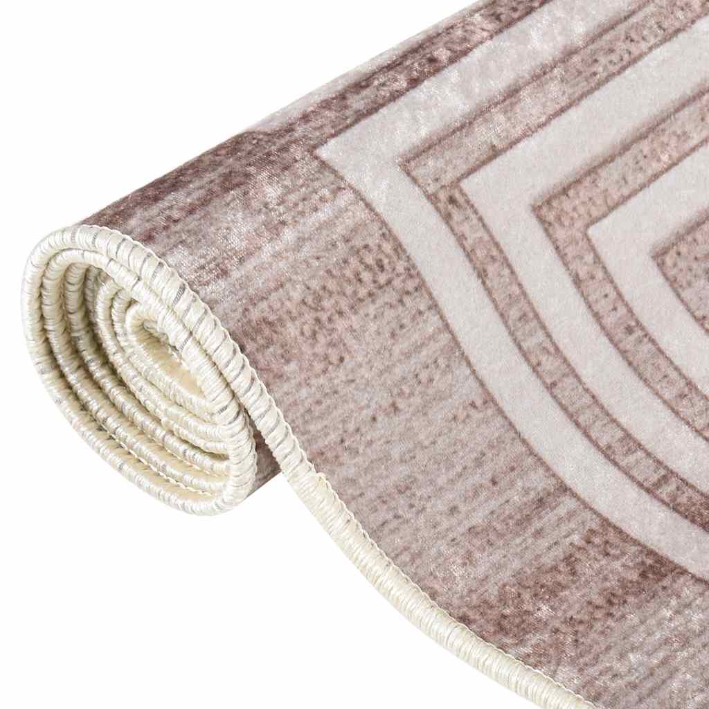 Tappeto Lavabile 80x150 cm Beige Antiscivolo - homemem39