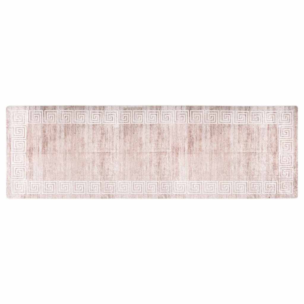 Tappeto Lavabile 80x300 cm Beige Antiscivolo - homemem39