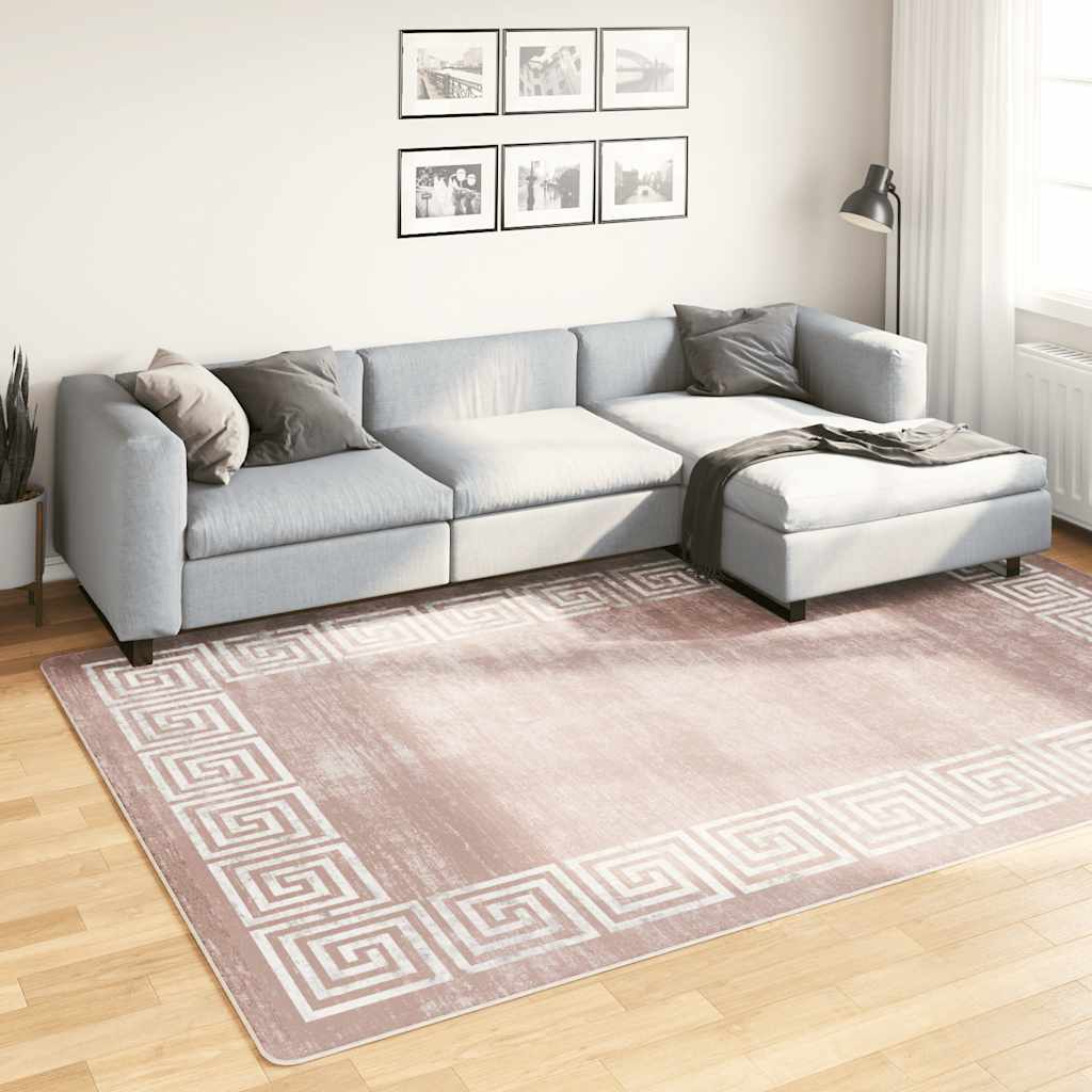 Tappeto Lavabile 190x300 cm Beige Antiscivolo - homemem39