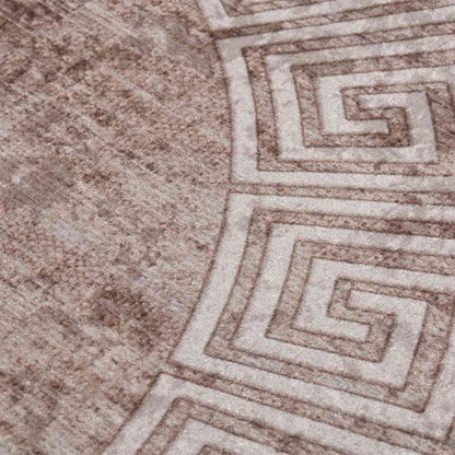 Tappeto Lavabile 120 cm Beige Antiscivolo - homemem39