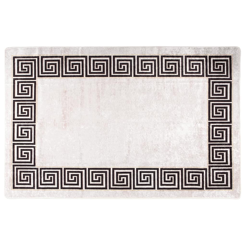 Tappeto Lavabile 80x150 cm Beige Chiaro Antiscivolo - homemem39