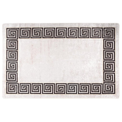 Tappeto Lavabile 80x150 cm Beige Chiaro Antiscivolo - homemem39