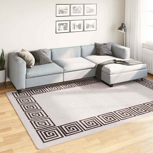 Tappeto Lavabile 190x300 cm Beige Chiaro Antiscivolo - homemem39