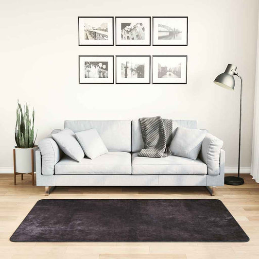 Tappeto Lavabile 80x150 cm Antracite Antiscivolo - homemem39