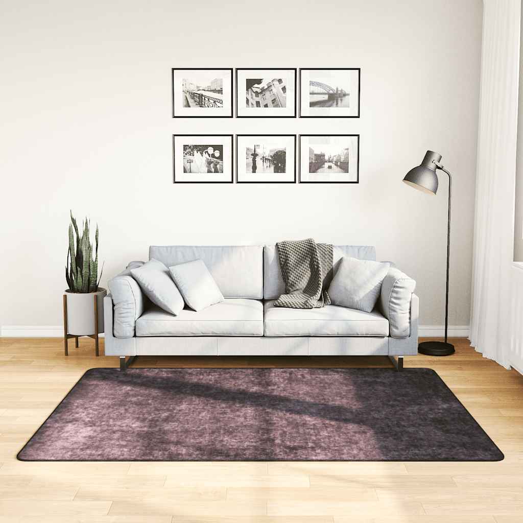 Tappeto Lavabile 120x180 cm Antracite Antiscivolo - homemem39
