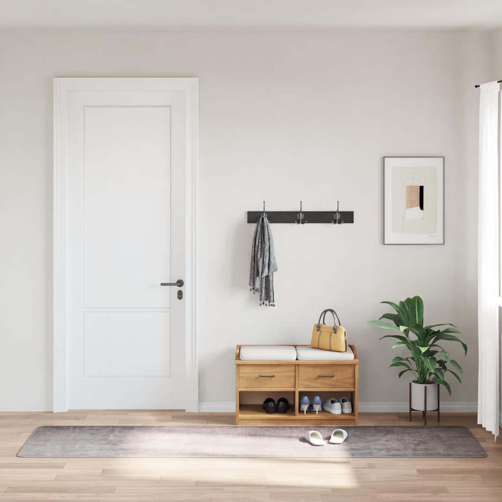 Tappeto Lavabile 80x300 cm Grigio Antiscivolo - homemem39