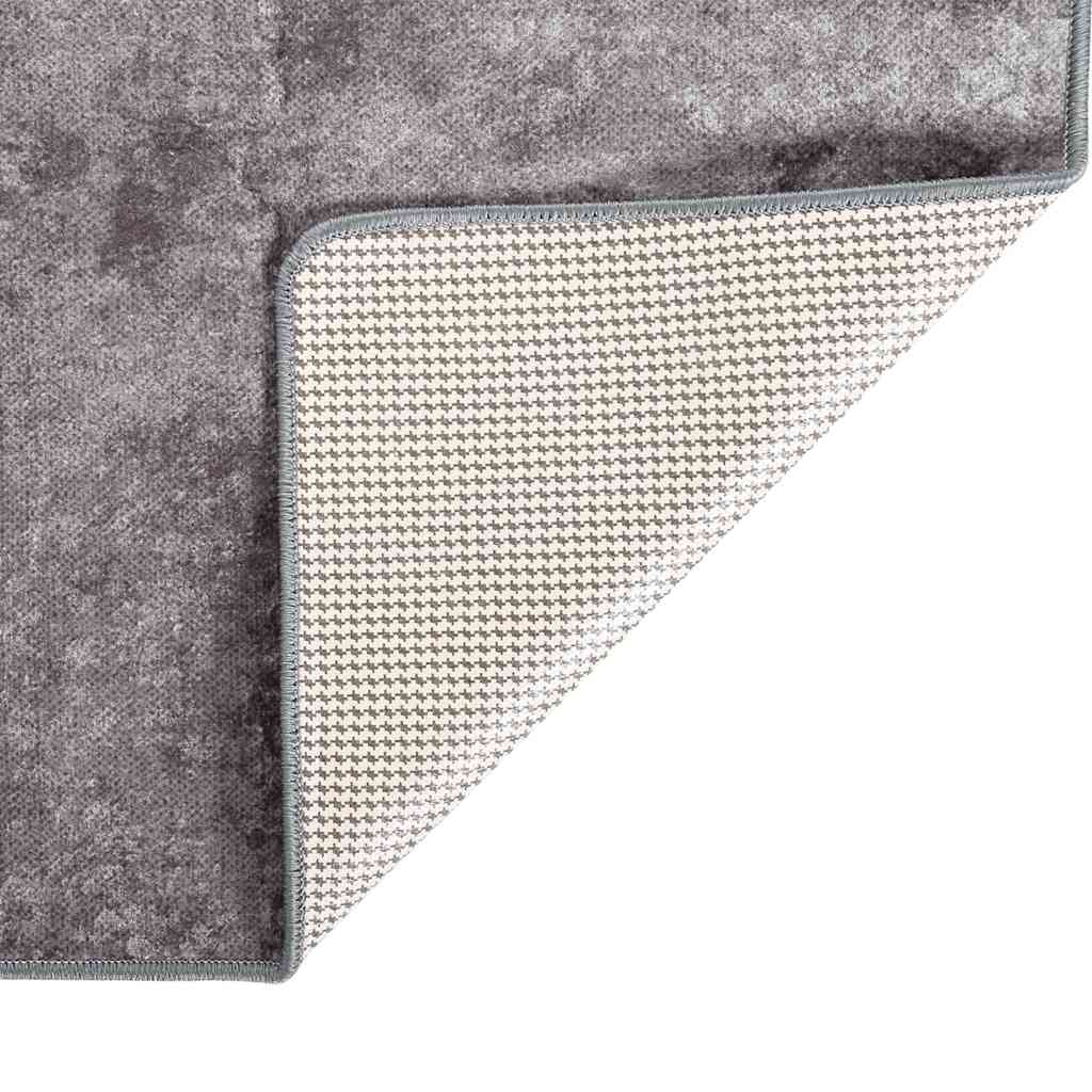 Tappeto Lavabile 120x180 cm Grigio Antiscivolo - homemem39