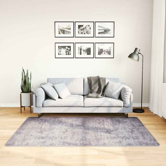 Tappeto Lavabile 120x180 cm Grigio Antiscivolo - homemem39