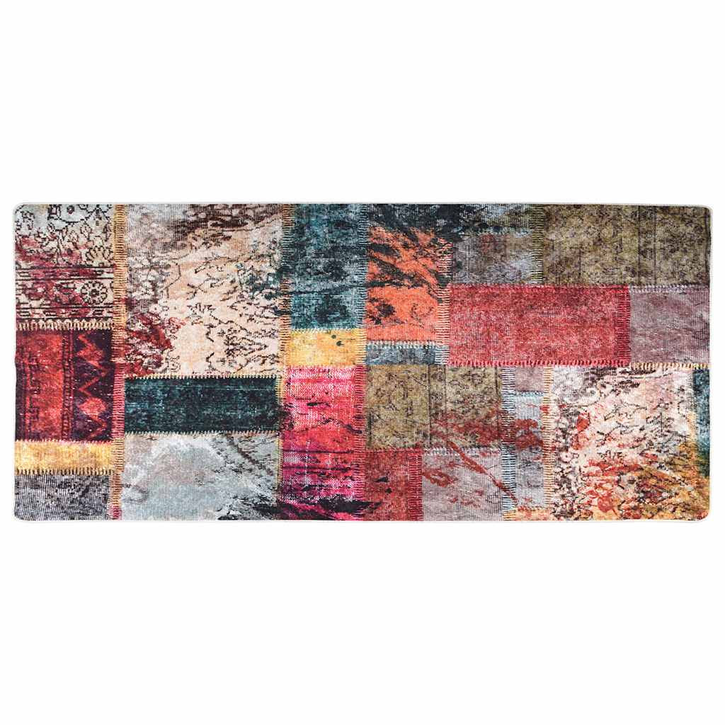 Tappeto Lavabile Patchwork 80x300 cm Multicolore Antiscivolo - homemem39