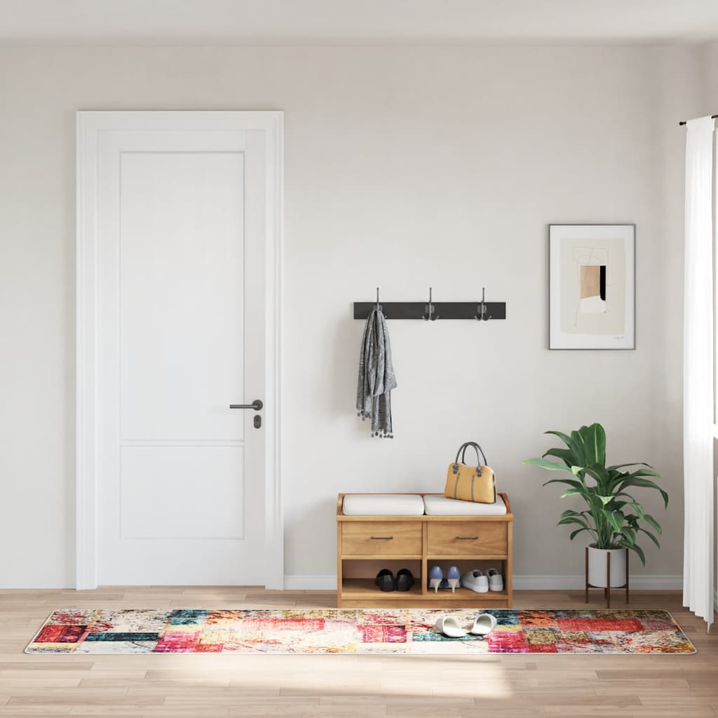 Tappeto Lavabile Patchwork 80x300 cm Multicolore Antiscivolo - homemem39